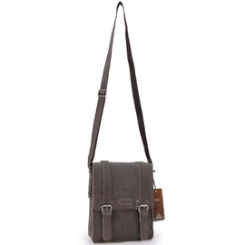 Ashwood - Men's Shoulder Bag - Medium Messenger Bag - Distressed Leather - Crossbody Work Bag for Tablet And A5 Notebooks - ED CAMDEN 8355 - Brown