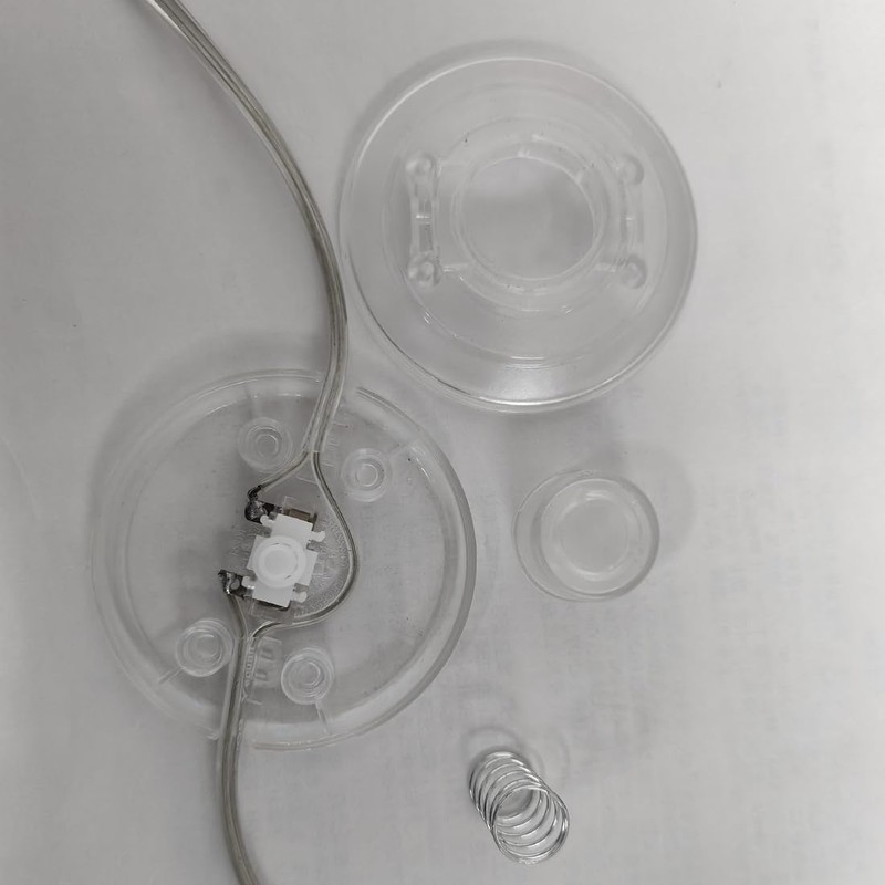 uxcell Inline Latching Foot Pedal Push Button Switch, Round Lamp