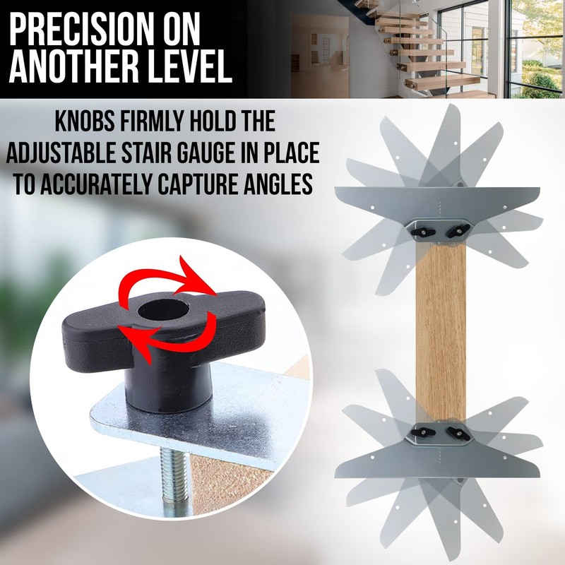 Professional Stair Tread Tool with Accurate Angle Measurement for DIY