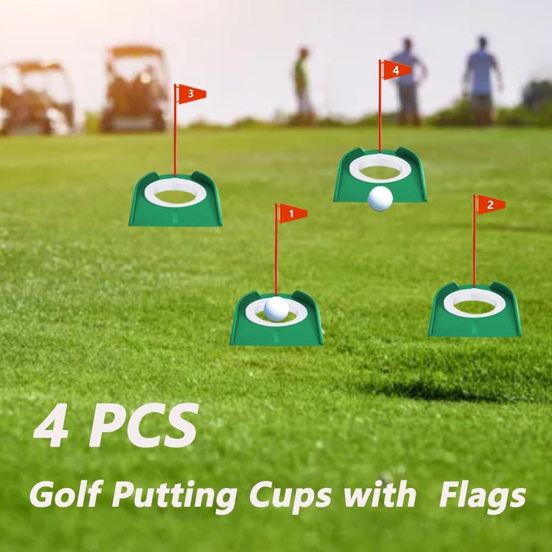 LOOEEL 4 PCS Golf Putting Cup Golf Hole Training,Suitable for