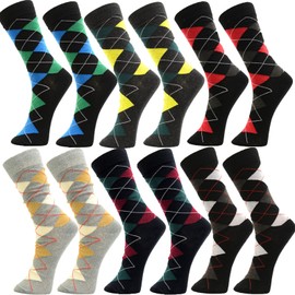 USBingoshop - Calcetines de algodón para hombre, diseño de rayas, color negro, Lords-multi, 10-13