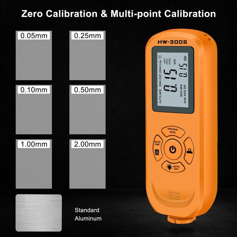 HW 300S Car Paint Film Thickness Gauge with Backlight Large