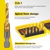 HSEAMALL 13pcs Combination Drill Tap Bit Set, Screw Tapping Threading