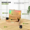 MKQ Storage Box with Lock,Bamboo Storage Box with Combination,Smell Proof
