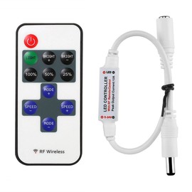Plastic Mini RF Wireless Remote Controller Led Dimmer Single Color Controller