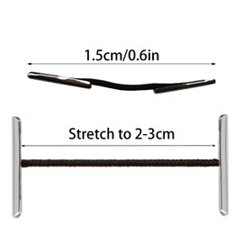 DRERIO 100 Pcs Elastic Treasury Tags Metal Treasury Tags Stationary Treasury Tags Elasticity Paper Fasteners Elasticated Paper Ties Hole Punch Ties Black Short Tags String Binders for Paper Documents