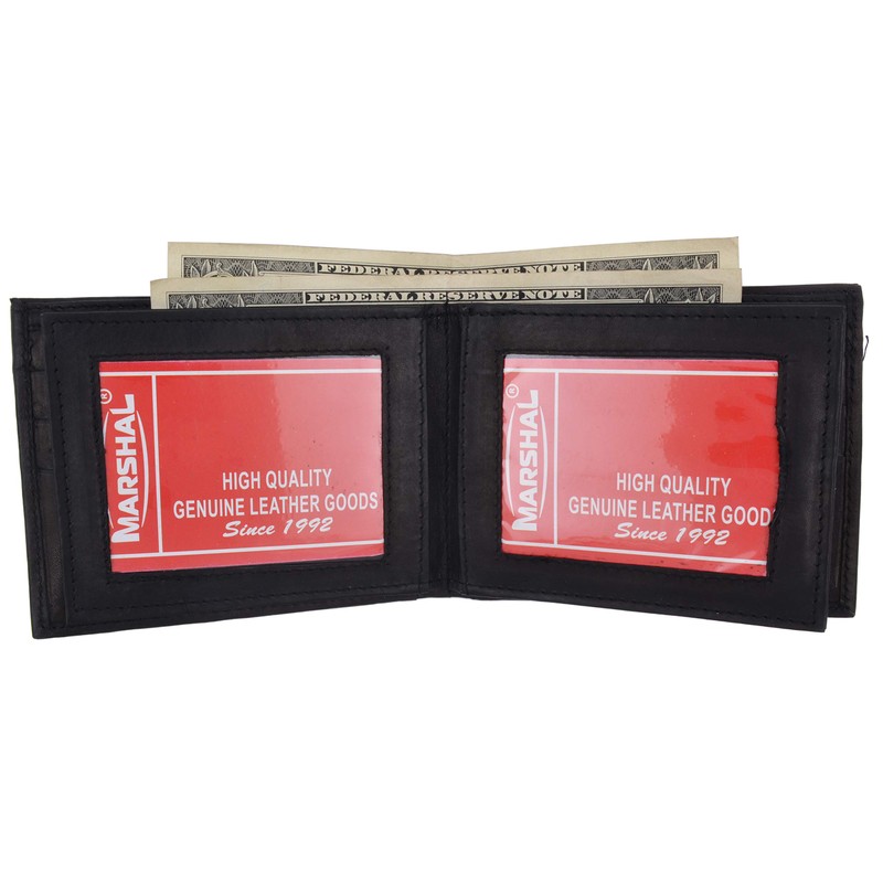 MARSHAL Genuine Leather Bifold Mens Multi Credit Card Holder 3