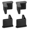 uxcell 4 Pcs 1" x 1" Rubber Foot Pads Covers,