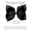 Oaoleer Big Hair Bows for Girls 12 PCS 6" Black