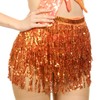 Funcredible Orange Sequin Skirt - Sparkly Fringe Mini Skirt with