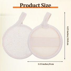 YBEATY 6 PCS Natural Exfoliating Loofah Facial Scrubber Loofah Sponge Face Pad Makeup Remover Exfoliator Scrub Pads Exfoliating Body Scrubber Without Hurting The Skin Facial Brush for Massage Pores