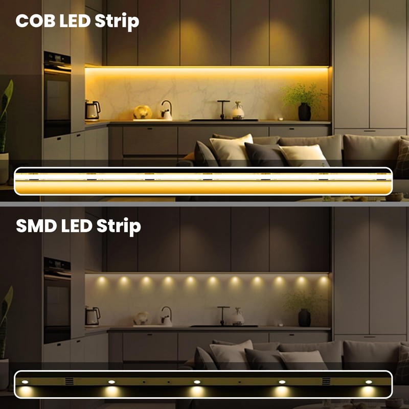 ACELUMO COB LED Strip 10 m, LED Strip Warm White