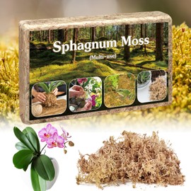 Sphagnum Moss,Sphagnum Moss for Plants,4 QT Natural Long Fibered Sphagnum Peat Moss,Premium Dried Orchid Moss for Orchids Succulents Carnivorous Potted Plant Gardening & Reptiles