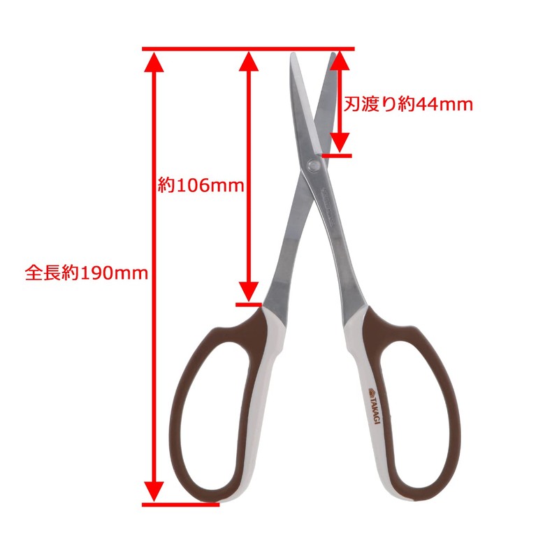TAKAGI Stainless Steel Long Reach Bud Cutting Shears with Main