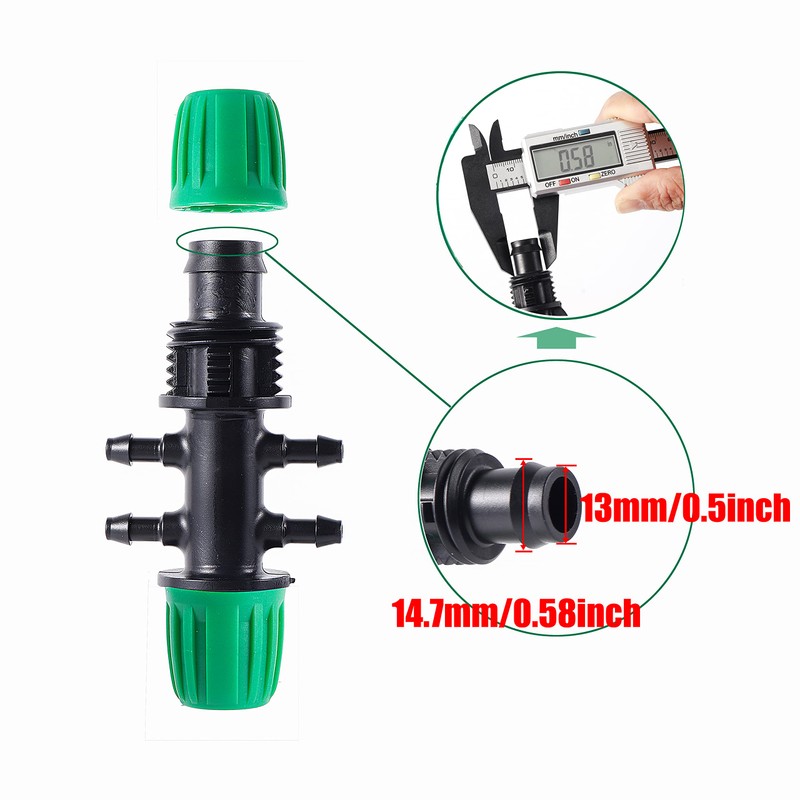 10 Pcs Barbed Tee 1/2 inch Tubing (1/2" ID x