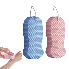2Pcs Magic Exfoliating Bath Sponge, 3D Super Soft Exfoliating Sponge, Draw Skin Exfoliator Body Scrub Sponge Reusable Skin Care for Women Men