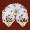 Simhomsen Embroidered Tulip Table Runners, Spring Floral Table Linens (Purple,