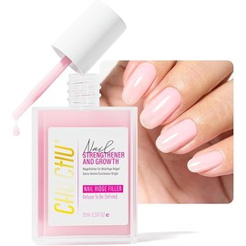 Nail Strengthener for Women: 8 in 1 Natural Nail Hardener Extra Strong and Growth - Pink Nail Polish Hardener Ridge Filler Concealer for Weak and Damaged Nails 15ml