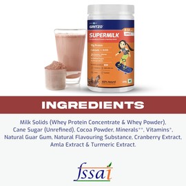 Goldy Goldy SuperMilk 8-12y (Girls), Kids Nutrition & Health Drink, Protein Powder for Kids Growth & Sports, High Protein (10 g), Calcium + D3, 21 Nutrients, Natural Double Chocolate Flavour, 400 g