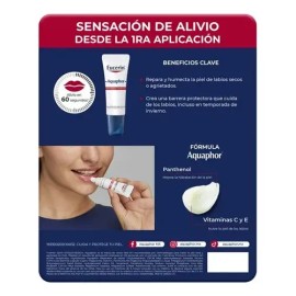 Bálsamo Reparador De Labios Aquaphor Eucerin 3 Pza/10 Ml C/u