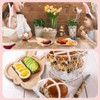 Singhoow 2 Pcs Easter Bunny Charcuterie Boards Egg Wooden Serving