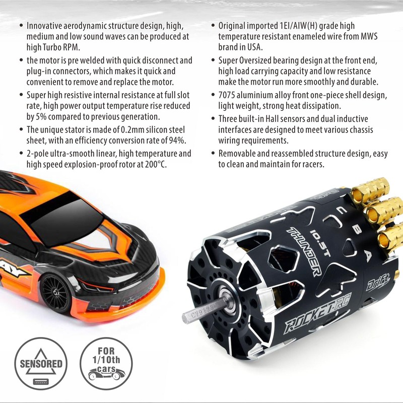 Surpass Hobby Thunder Power 540 Drift Sensored Blrushless Motor High-Torque