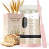 CINNIE&JHIN 34oz Premium Sourdough Starter Jar with Pink Silicone Lid