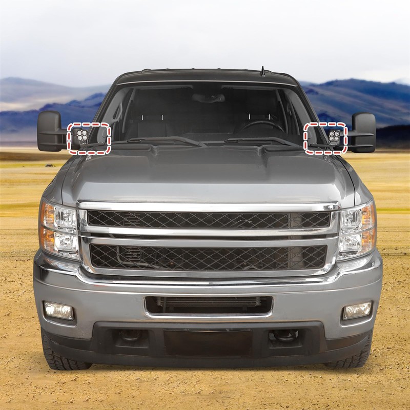 amayum fit for Chevy Silverado 2007-2013 Ditch Light Brackets LED