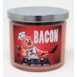 S&M Candle Factory Bacon Candle ~ 14.5oz 3 Wick Scented Soy Wax Candle ~ 80hr Burn Time!!! ~ Made in USA