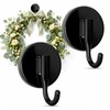 Wreath Hangers for Front Door Magnetic Hooks, Reusable Holder, Black