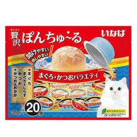 이나바 Inaba Churu Pon Churu 20P Tuna + Bonito Variety Cat Treats
