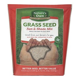 Mountain View Seeds Natures Own Sun & Shade Mix Grass Seed, 8-pounds