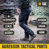 Aggressor Flex - Tactical Pants - Men Black Cotton with