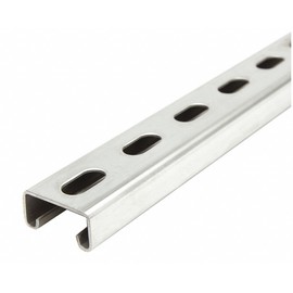 Slotted Standard 1-5/8 in x 13/16 in Strut Channel, 304 Stainless Steel, 14 ga, 3 ft-Each