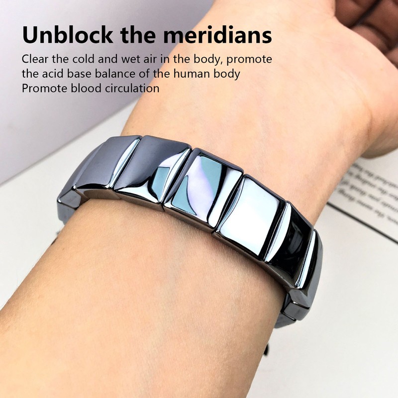 Terahertz Bracelet Rectangle Beads Enhance Physical Fitness Terahertz Healing Stone