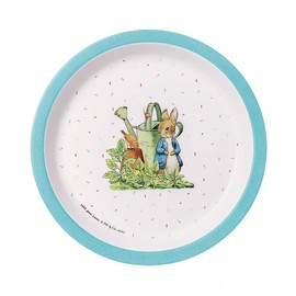 Petit Jour Paris Baby Plate Diameter 18 cm Peter Rabbit Blue Enjoy Your First Meal