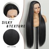ISAMY Synthetic Lace Front Wig, HD Glueless Lace Wig Pre-Plucked