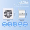RLOZUI 6 inch Exhaust Fan, 382CFM Wall Mounted Vent Fans,