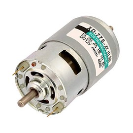 DC24V 12V 775 Motor 50W High Performance Double Shaft DC Motor with Large Torque Electric Chuck Motor (12V 4500RPM No Bracket)