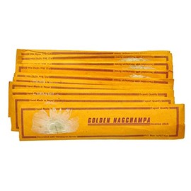 Set of 10 Packages Tibetan All Natural Golden Nag Champa Incense Herbal Stick, 150 Sticks Total, Incense Sticks