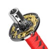 EZAUTO WRAP 26cm Red Black Shift Knob Samurai Sword Alloy