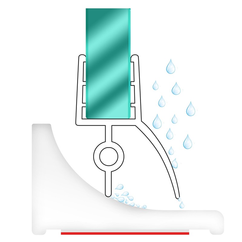Zehiels 98Inch Shower Threshold Water Dam, Self-Adhesive Silicone Shower Barrier