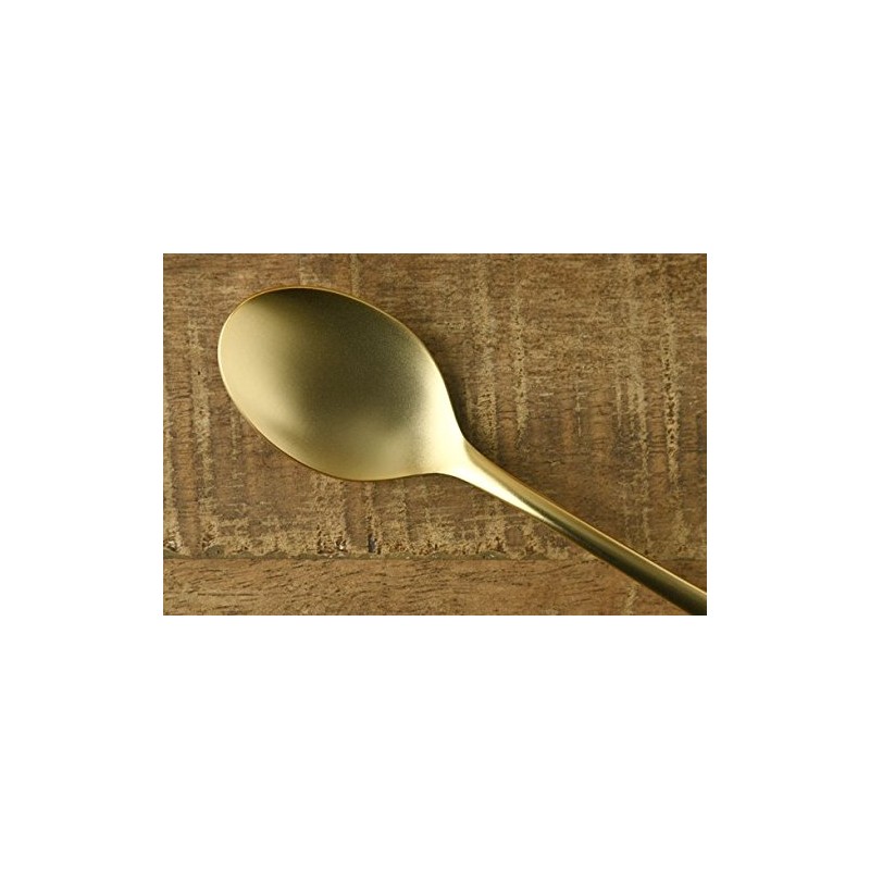 Tsubame Sanjo Retro Elegante Matte Gold Dessert Spoon