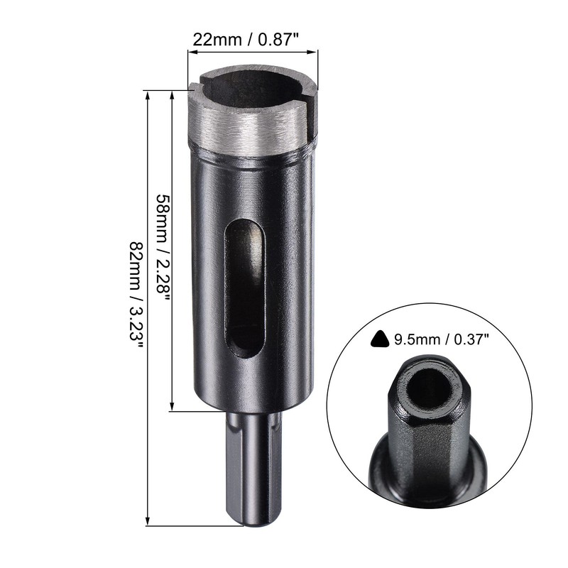 sourcing map 22mm Diamond Core Drill Bits Dry or Wet