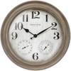 Presentime & Co. 26" Clifton in/Outdoor Farmhouse Clock with Thermometer