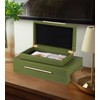 HofferRuffer Faux Leather Decorative Boxes Set of 2, Large Nesting