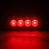 2PCS 3.3 Inch Red Trailer Side Marker Lights, Smoked Lens