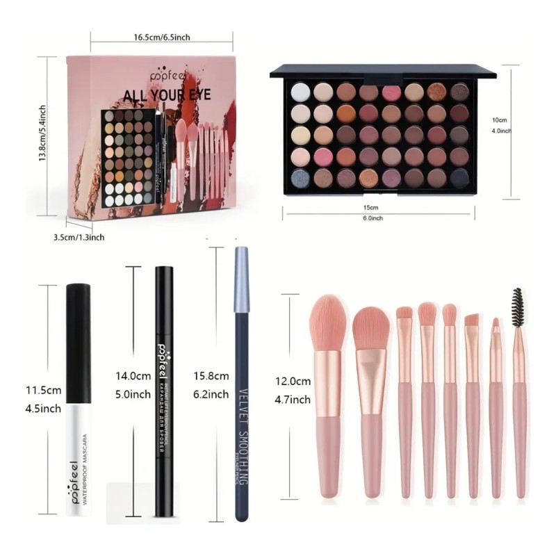 Paleta De Sombras 40 Colores Tierra Mate Y Pigmentada