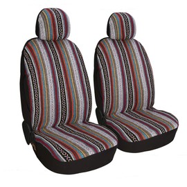 Baja Car Front Seat Covers,Saddle Boho Heavy Duty Blanket Cloth,Universal Size Fit Most Cars SUV Vans,1Pair (2 Front, Z-001)