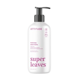 ATTITUDE Super Leaves, Hypoallergenic Hand Soap, White Tea Leaves, 16 Fluid Ounce